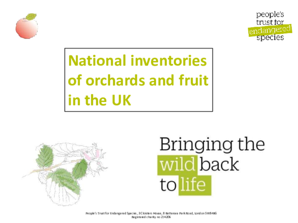 National inventories of orchards and fruit in the UK - Steve Oram