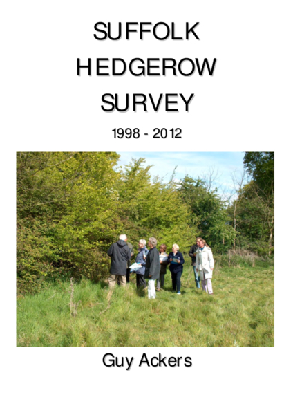 Suffolk Hedgerow Survey 1998-2012