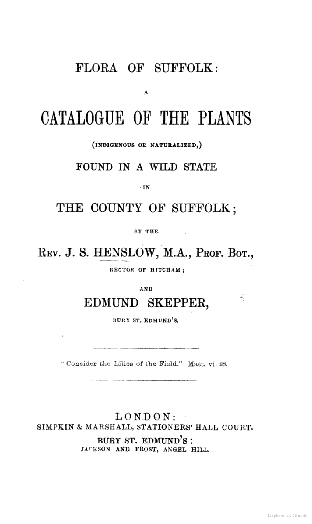Flora of Suffolk cover